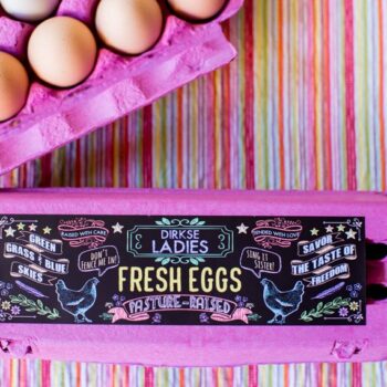 Authentic Heirlooms - Custom Chalkboard Egg Carton Labels - Customizable Egg Carton Label