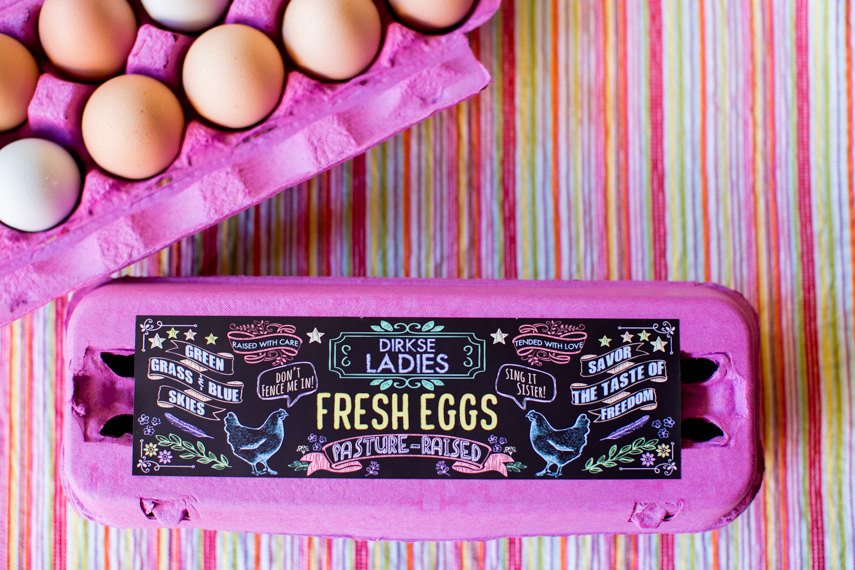 Custom Chalkboard Egg Carton Labels