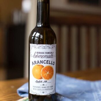 Customizable Arancello Labels