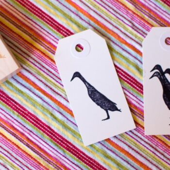 Runner Duck Stamp - Indian Runner Duck Silhouette