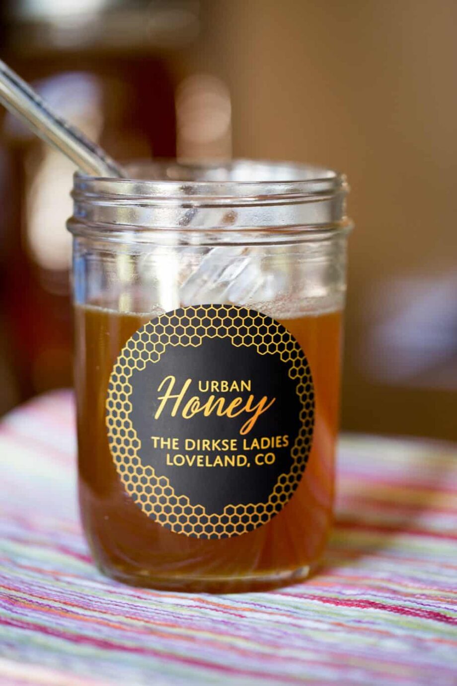 Honey Labels - Honeycomb - Black or White Background