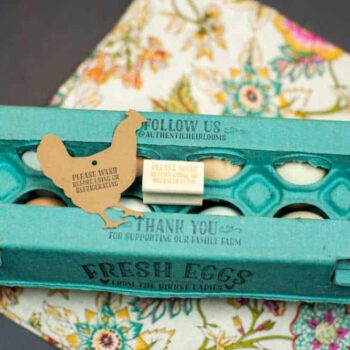 Egg Carton Stamp Please Wash Before Using or Refrigerating