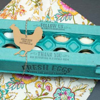 Fresh Eggs Backyard Hens Egg Carton Stamp