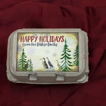 Happy Holidays Duck Egg Carton