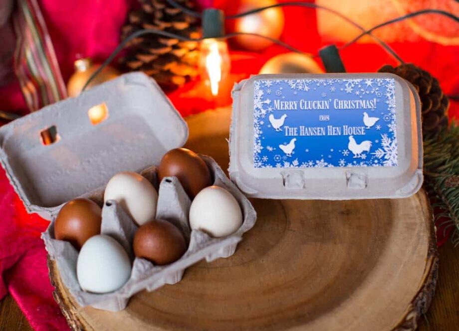 Holiday Egg Carton Labels - Christmas Gift Customized Labels