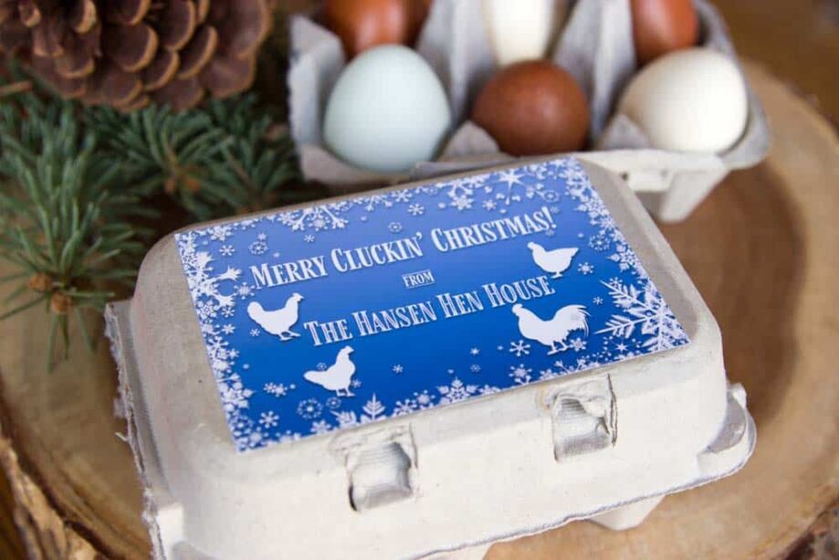 Holiday Egg Carton Labels - Christmas Gift Customized Labels