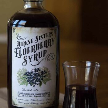 Customizable Elderberry Syrup Label - Vintage Style