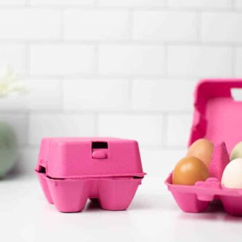 Pink Four Egg Carton